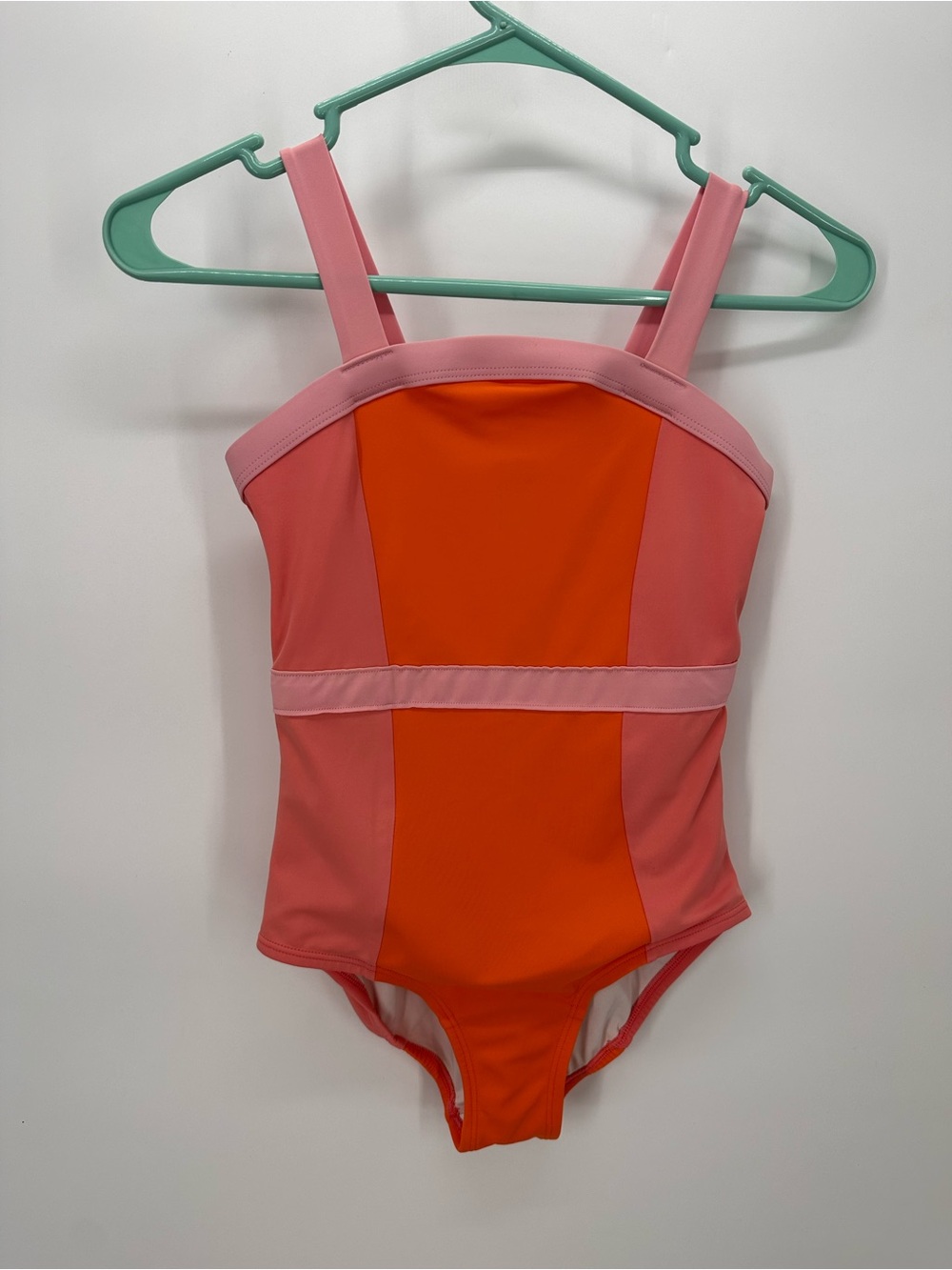 Hanna Anderson Orange & Pink Colorblock One Piece Swimsuit